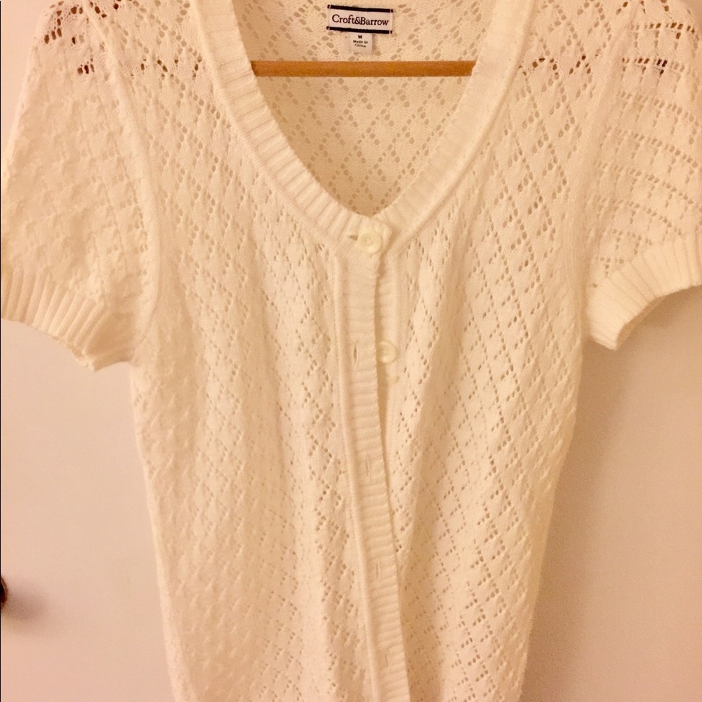 Button Up Cream Cardigan - Picture 2 of 3